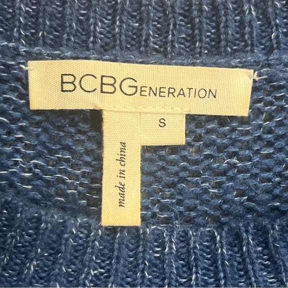 BCBG Blue Knit Bell Sleeves Sweater - Picture 4 of 4